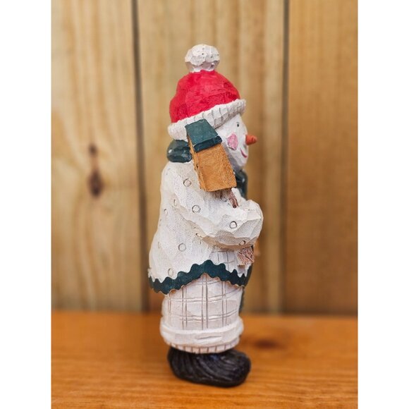 Carved-Style Snowman Figurine - Picture 4 of 8